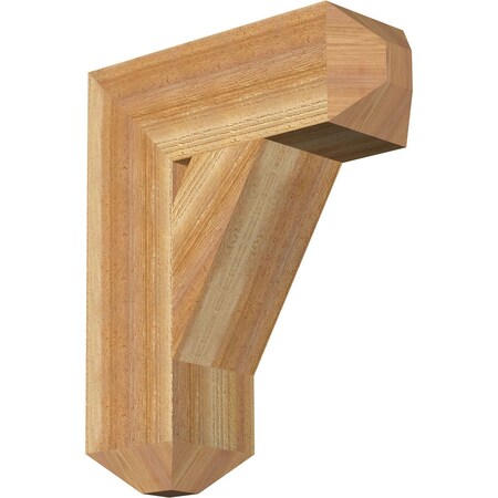 Traditional Craftsman Rough Sawn Bracket, Western Red Cedar, 6"W x 18"D x 22"H